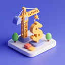 icon_construction_dollar_sign_3d_isometric icon preview