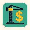 icon_construction_dollar_sign_flat_design icon preview