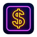 icon_construction_dollar_sign_neon icon preview