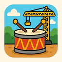 icon_construction_drum_cartoon icon preview