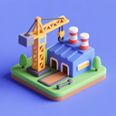 icon_construction_factory_3d_isometric icon preview