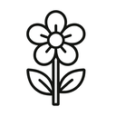 icon_construction_flower_line_art icon preview