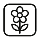 icon_construction_flower_monochrome icon preview