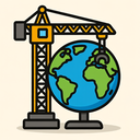 icon_construction_globe_cartoon icon preview