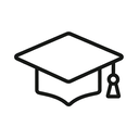 icon_construction_graduation_cap_minimal_outline icon preview