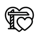icon_construction_heart_monochrome icon preview