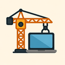 icon_construction_laptop_flat_design icon preview