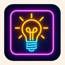 icon_construction_light_bulb_neon icon preview