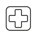icon_construction_medical_cross_minimal_outline icon preview