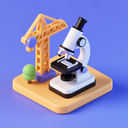icon_construction_microscope_3d_isometric icon preview