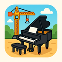 icon_construction_piano_cartoon icon preview