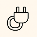 icon_construction_plug_line_art icon preview