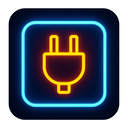icon_construction_plug_neon icon preview