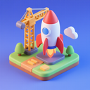 icon_construction_rocket_3d_isometric icon preview