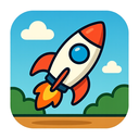 icon_construction_rocket_cartoon icon preview