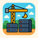 icon_construction_server_cartoon icon preview