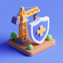 icon_construction_shield_3d_isometric icon preview