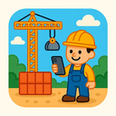icon_construction_smartphone_cartoon icon preview