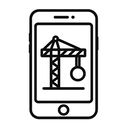 icon_construction_smartphone_monochrome icon preview
