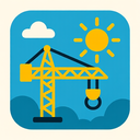 icon_construction_sun_flat_design icon preview