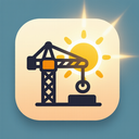 icon_construction_sun_glow_effect icon preview