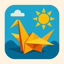 icon_construction_sun_origami icon preview