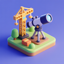 icon_construction_telescope_3d_isometric icon preview