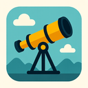 icon_construction_telescope_flat_design icon preview