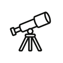 icon_construction_telescope_minimal_outline icon preview