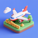 icon_culture_airplane_3d_isometric icon preview