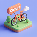 icon_culture_bicycle_3d_isometric icon preview