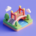 icon_culture_bridge_3d_isometric icon preview