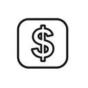 icon_culture_dollar_sign_minimal_outline icon preview