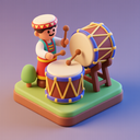 icon_culture_drum_3d_isometric icon preview