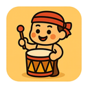 icon_culture_drum_cartoon icon preview