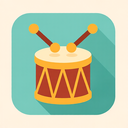 icon_culture_drum_flat_pastel icon preview