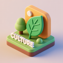 icon_culture_leaf_3d_isometric icon preview