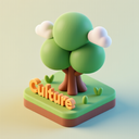 icon_culture_tree_3d_isometric icon preview