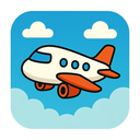 icon_education_airplane_cartoon icon preview