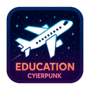 icon_education_airplane_cyberpunk icon preview