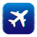 icon_education_airplane_digital_glitch icon preview