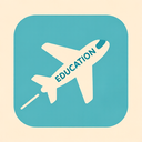 icon_education_airplane_flat_pastel icon preview
