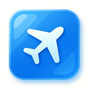 icon_education_airplane_glassy icon preview