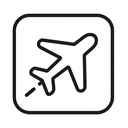 icon_education_airplane_minimal_outline icon preview
