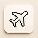 icon_education_airplane_minimalist icon preview