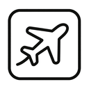 icon_education_airplane_monochrome icon preview