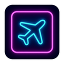 icon_education_airplane_neon icon preview