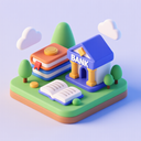 icon_education_bank_3d_isometric icon preview