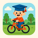icon_education_bicycle_cartoon icon preview