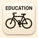 icon_education_bicycle_rounded icon preview